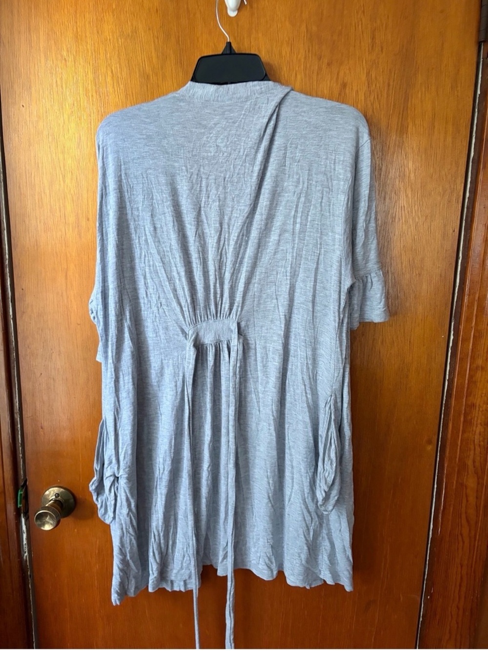 Light Gray Women’s Short Robe - Picture 2 of 4